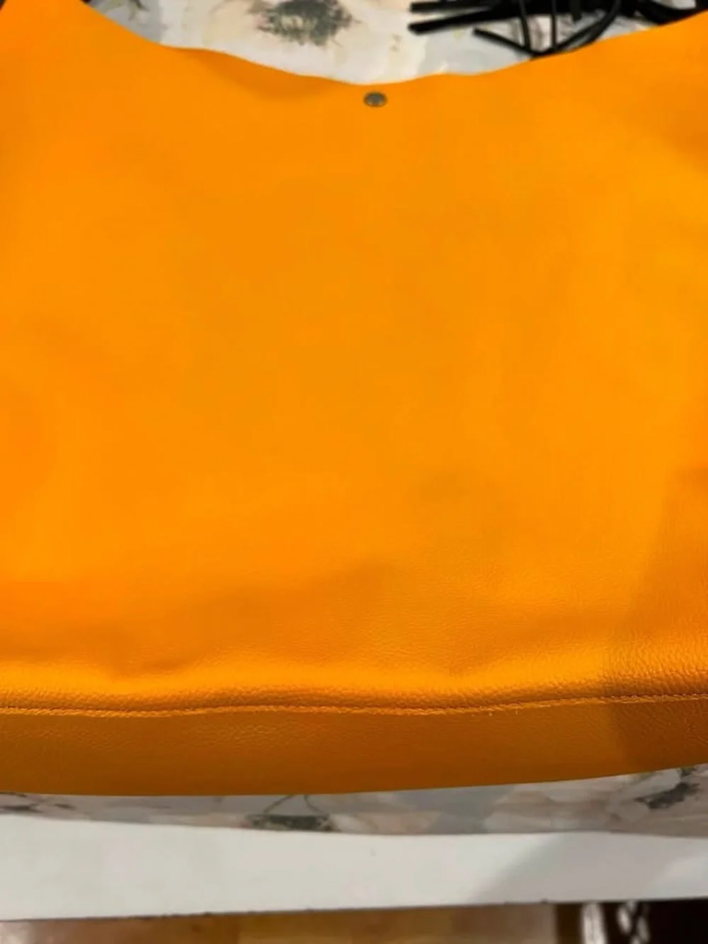Yellow Hobo Tote with Black Braided Handles